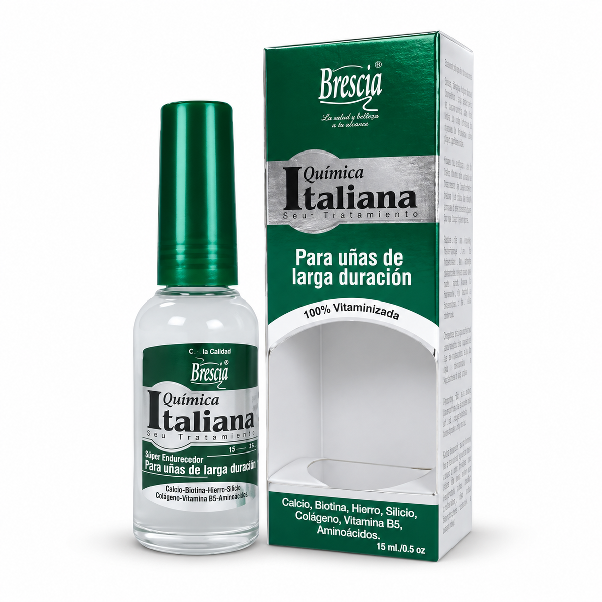 Brescia Química Italiana – Endurecedor de uñas sin formaldehído 15 ml