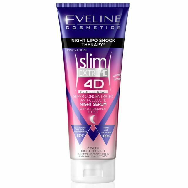 Eveline SLIM 4D EXTREME Super Concentrated Night Anti-Cellulite Body Serum 250ML