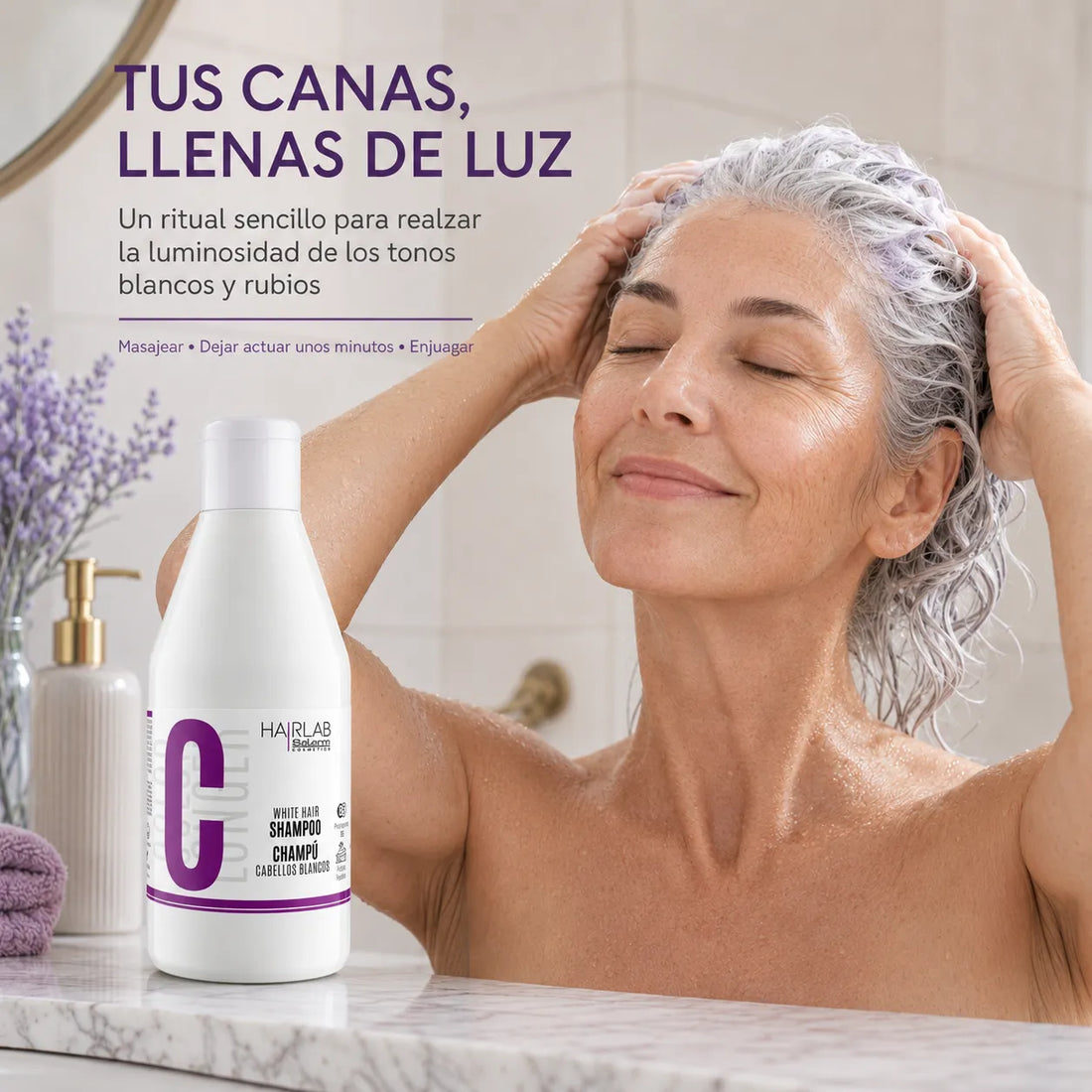 Salerm – Champú para Canas y Cabellos Rubios 300 ml