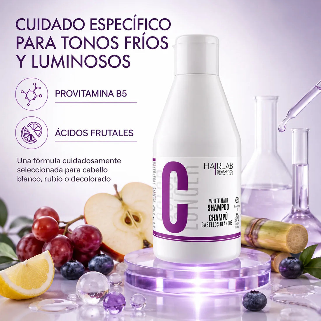 Salerm – Champú para Canas y Cabellos Rubios 300 ml
