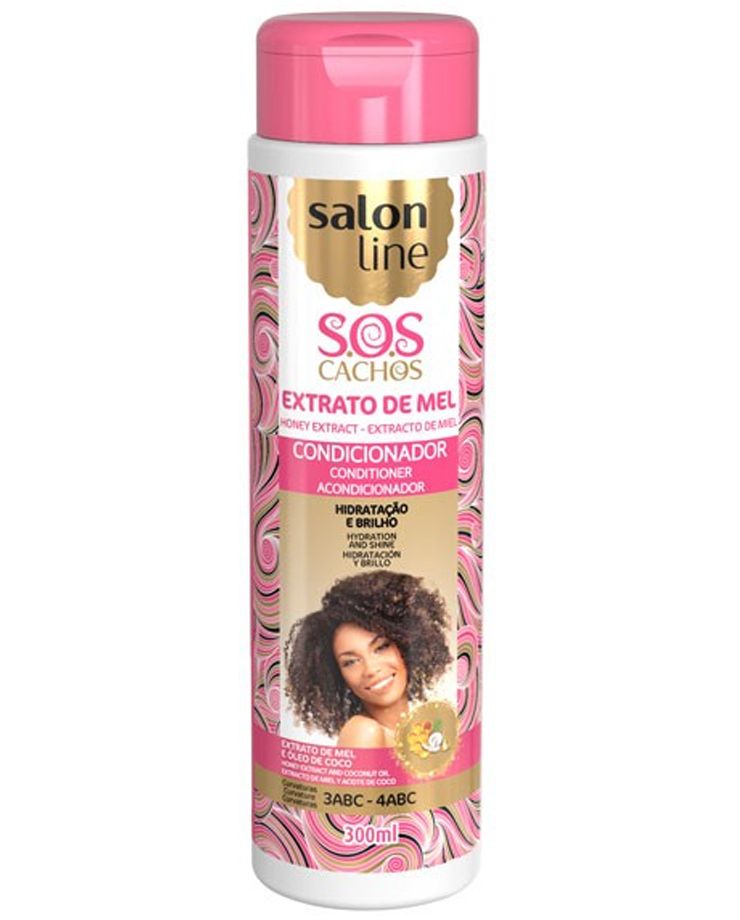 SALON LINE S.O.S ACONDICIONADOR PARA RIZOS CON EXTRACTO DE MIEL Y ACEITE DE COCO 300ML
