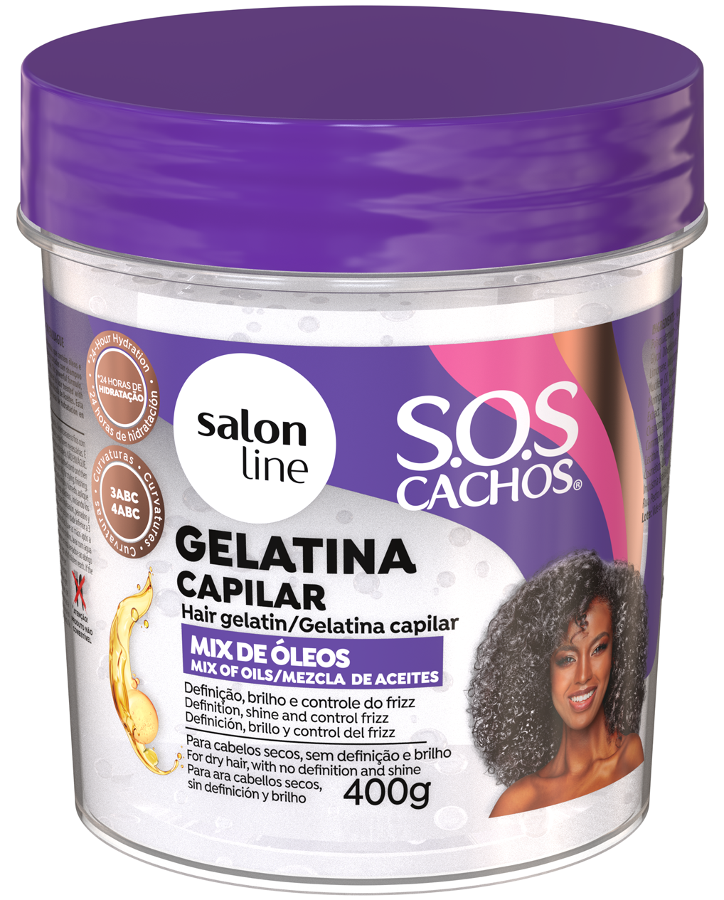 Salon Line – Gelatina para Cabello Rizado con Definición y Control del Frizz 400 g
