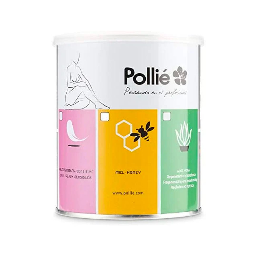 Pollié® Lata cera Rosa pieles sensibles 800gr.