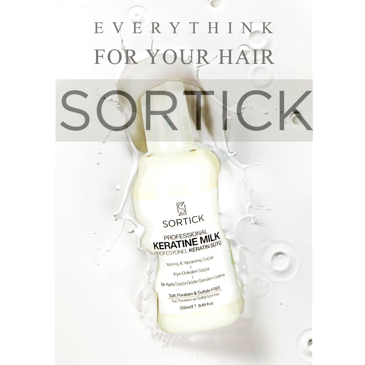 Sortick Leche Queratina Profesional 250ml.