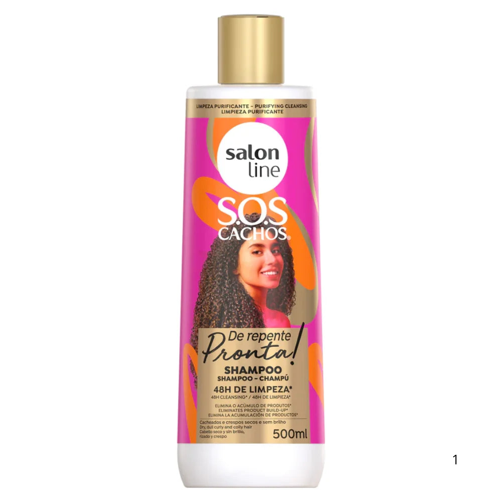 Salon Line – Champú para cabello rizado de limpieza profunda 500 ml