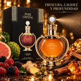 Lattafa Pride Pure Crystal con pulverización y notas olfativas