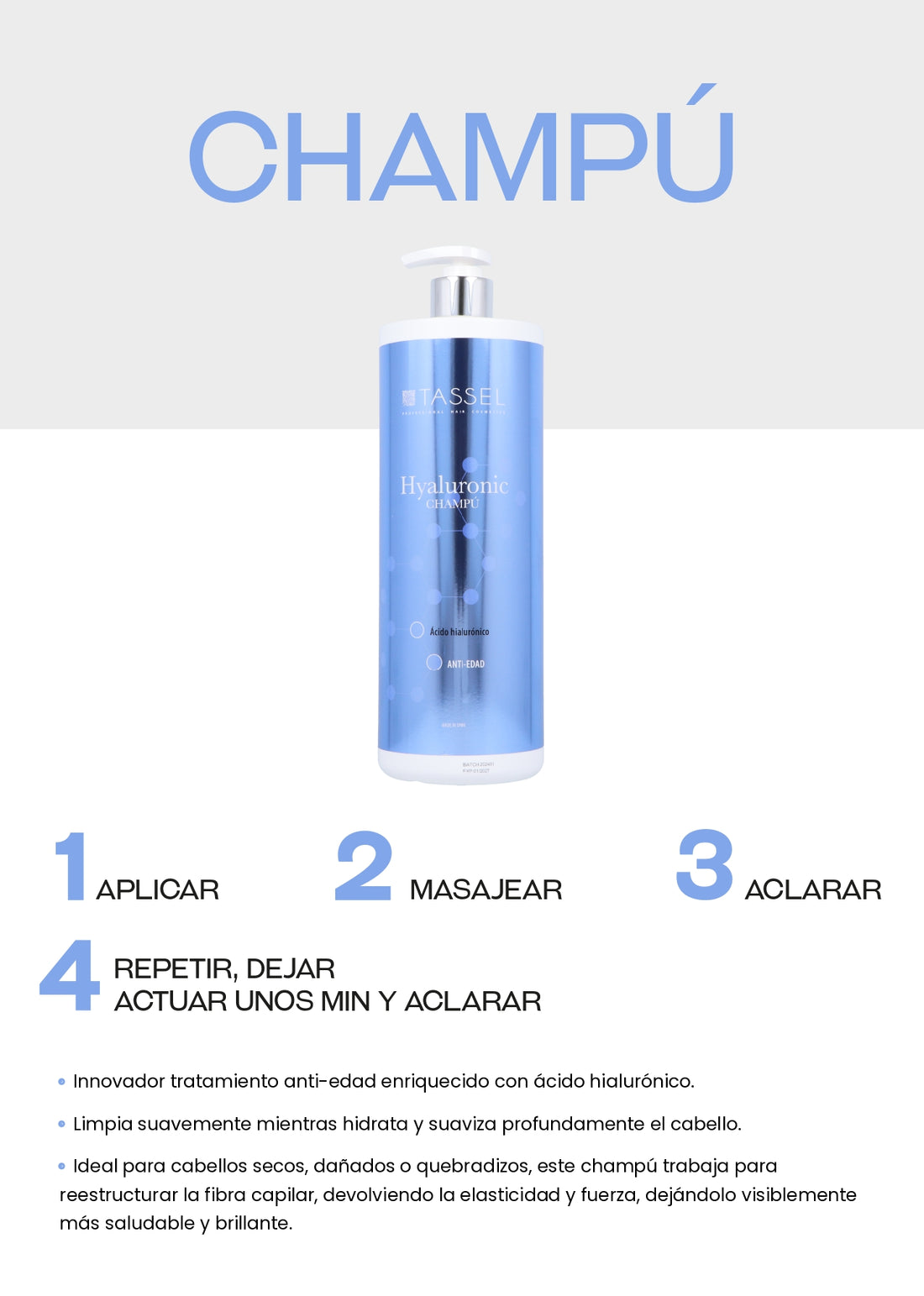 Tassel Tratamiento Capilar de Ácido Hialurónico Splash 500ml