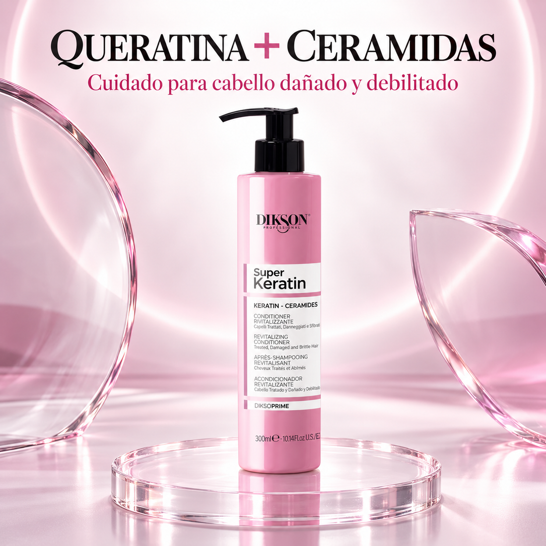 Dikson – Acondicionador para cabello dañado Diksoprime Super Keratin 300 ml