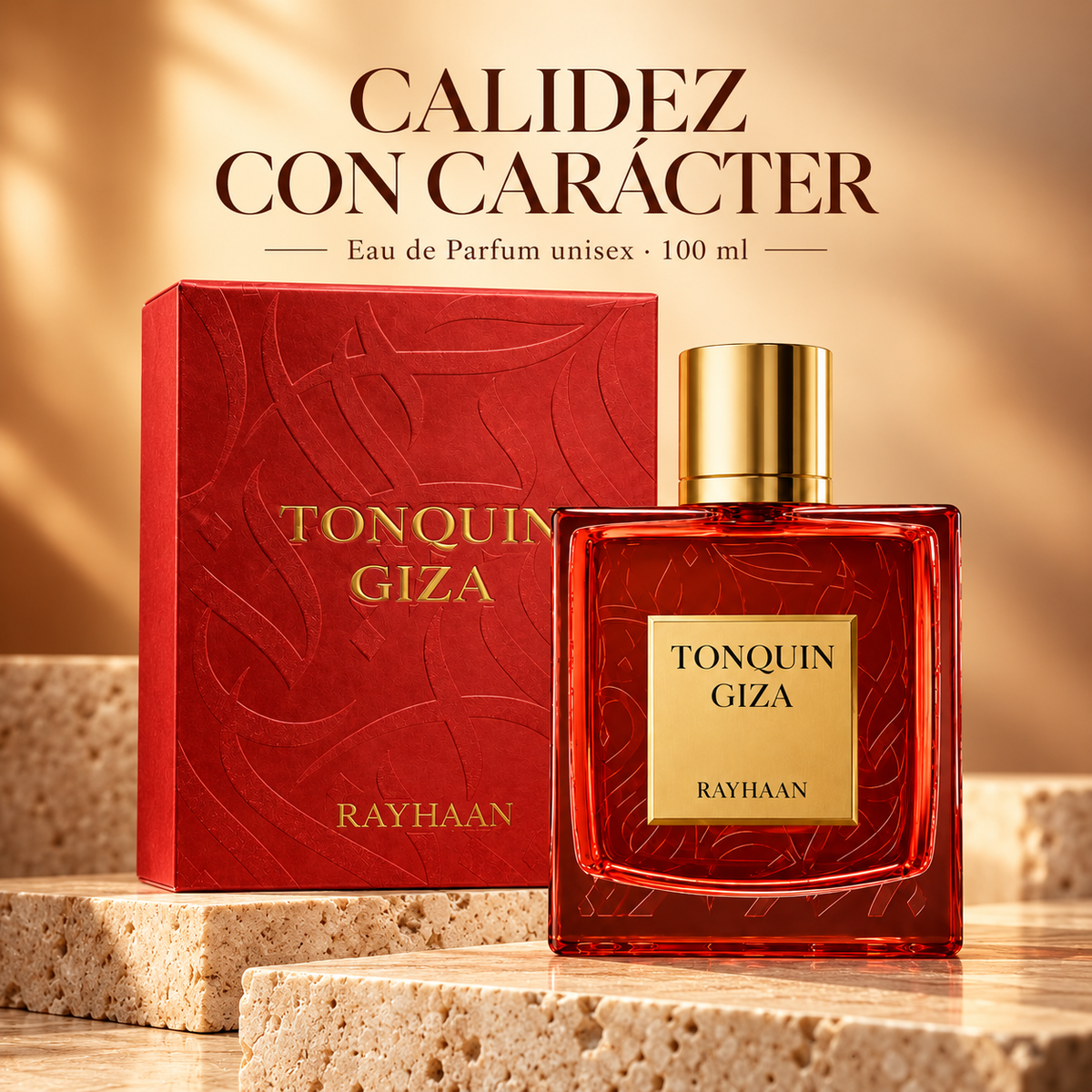 Rayhaan Tonquin Giza – Perfume unisex ámbar y vainilla EDP 100 ml