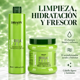 Dikson HerbelanPack – Dúo champú y acondicionador refrescante 500 ml + 1000 ml