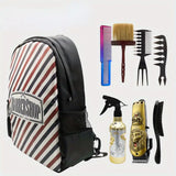 Mochila para barbero, Organizador para herramientas de barbero,  a rayas