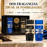 Lattafa – Estuche de Perfumes para Hombre Asad + Asad Zanzibar 2 x 100 ml