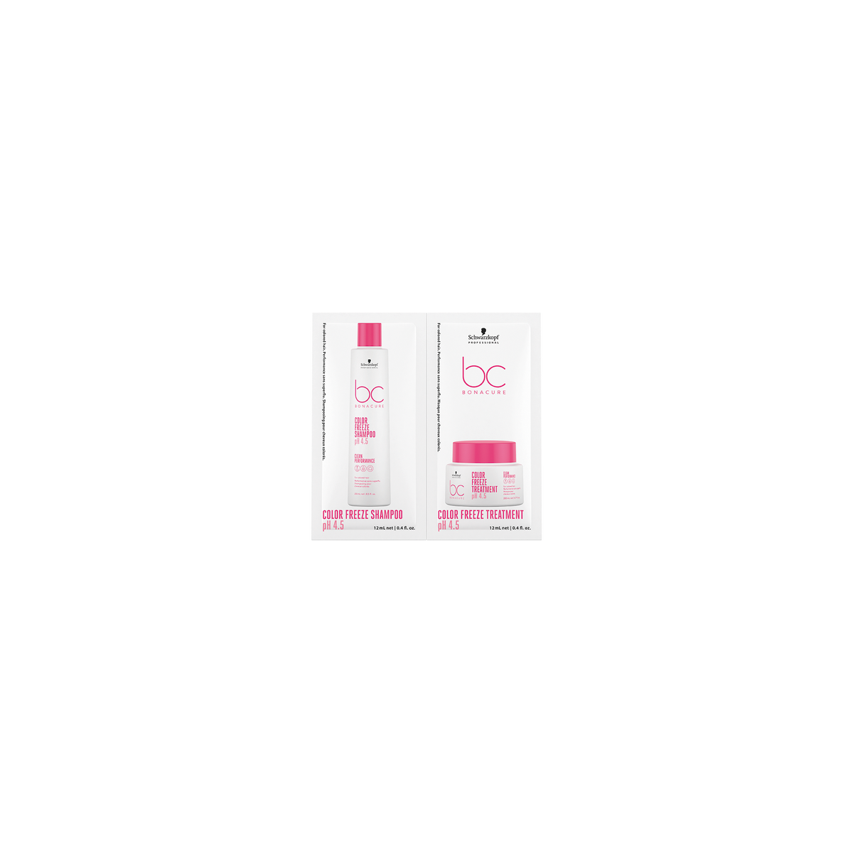 SCHWARZKOPF BC BONACURE COLOR FREEZE PACK DUO MUESTRAS CHAMPÚ + MASCARILLA 12ML