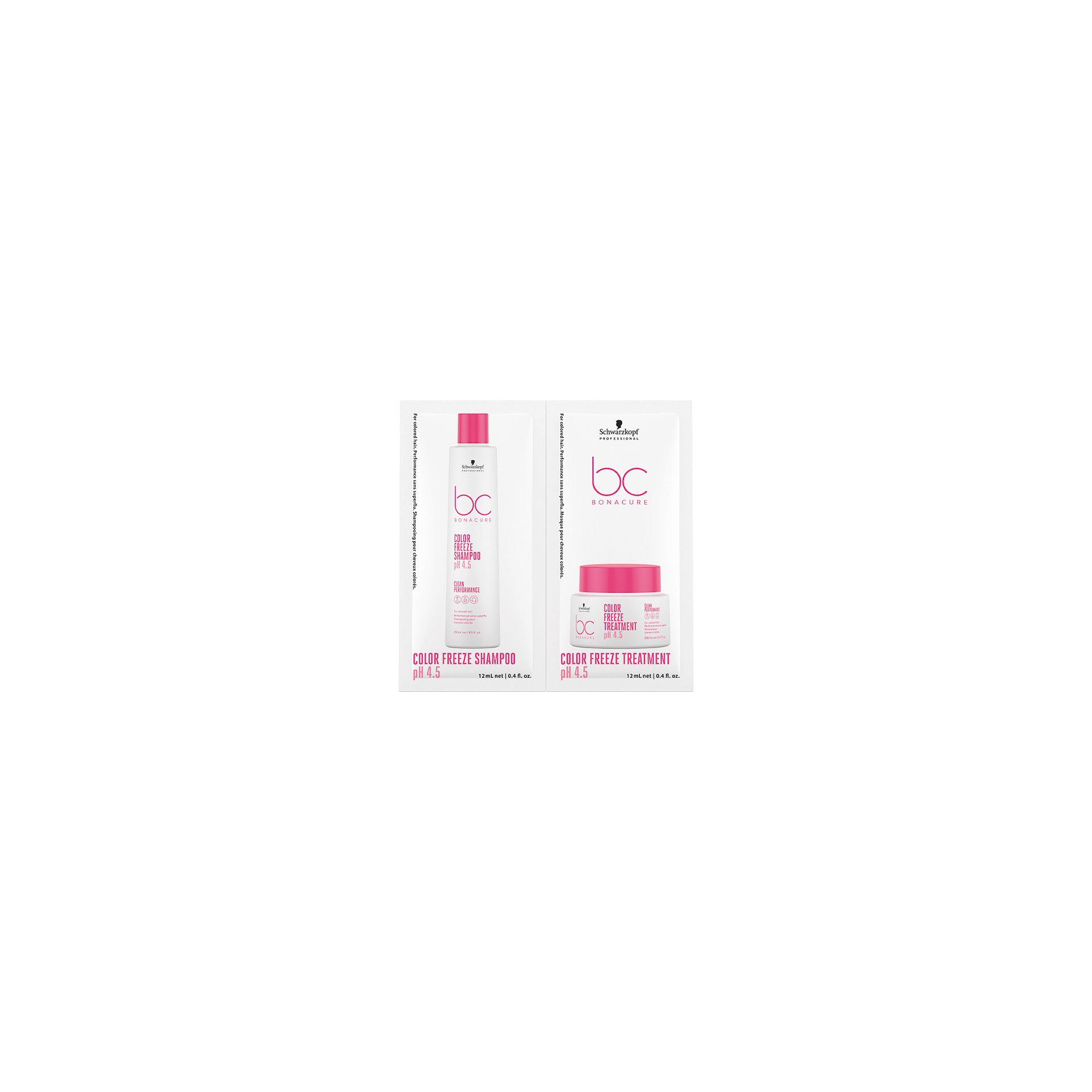 SCHWARZKOPF BC BONACURE COLOR FREEZE PACK DUO MUESTRAS CHAMPÚ + MASCARILLA 12ML