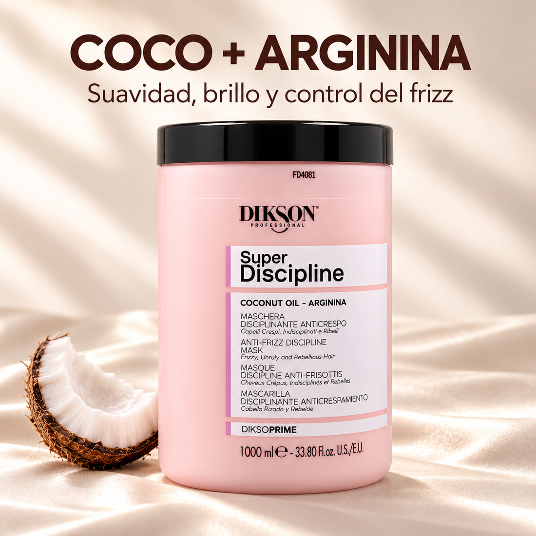 Dikson – Mascarilla antifrizz Super Discipline para cabello rebelde 1000 ml