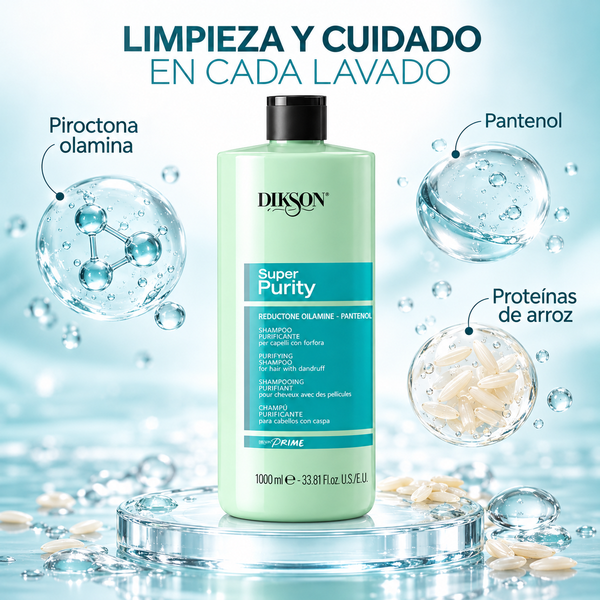 MUSTER & DIKSON Sculp Pure Shampoo for hair and scalp with dandruff 1000 ml