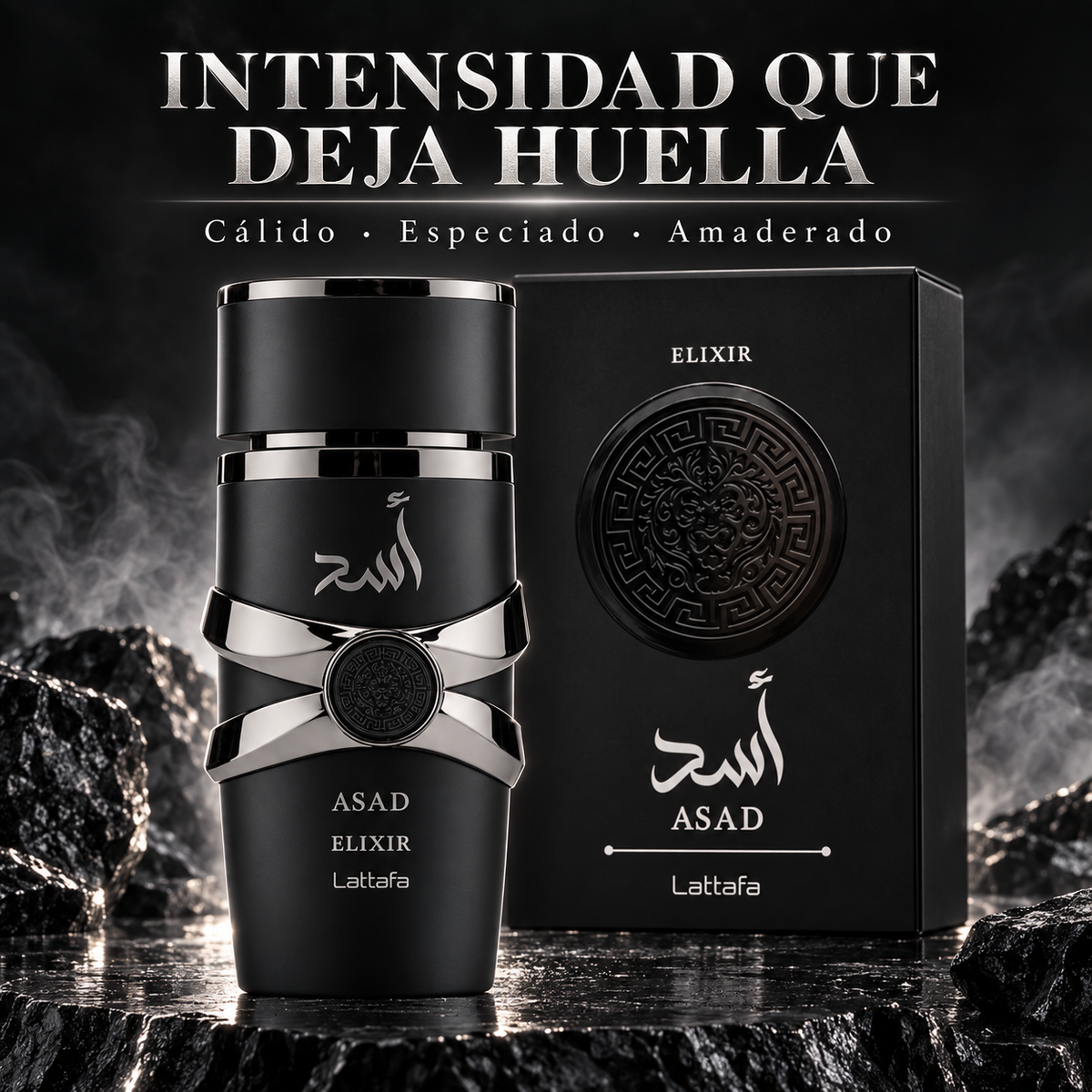 Lattafa – Perfume Árabe para Hombre Asad Elixir de Larga Duración 100 ml + Atomizador 5 ml