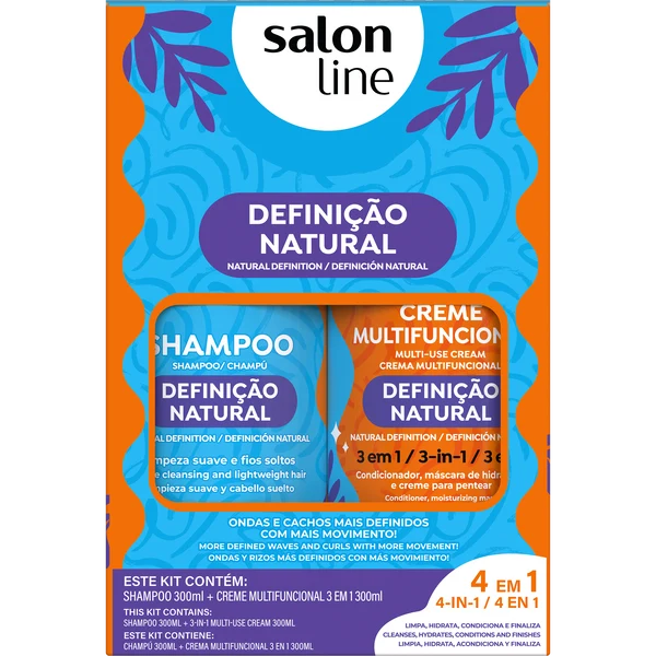 Salon Line – Kit para Cabello Ondulado y Rizado Definición Natural 2x300ml