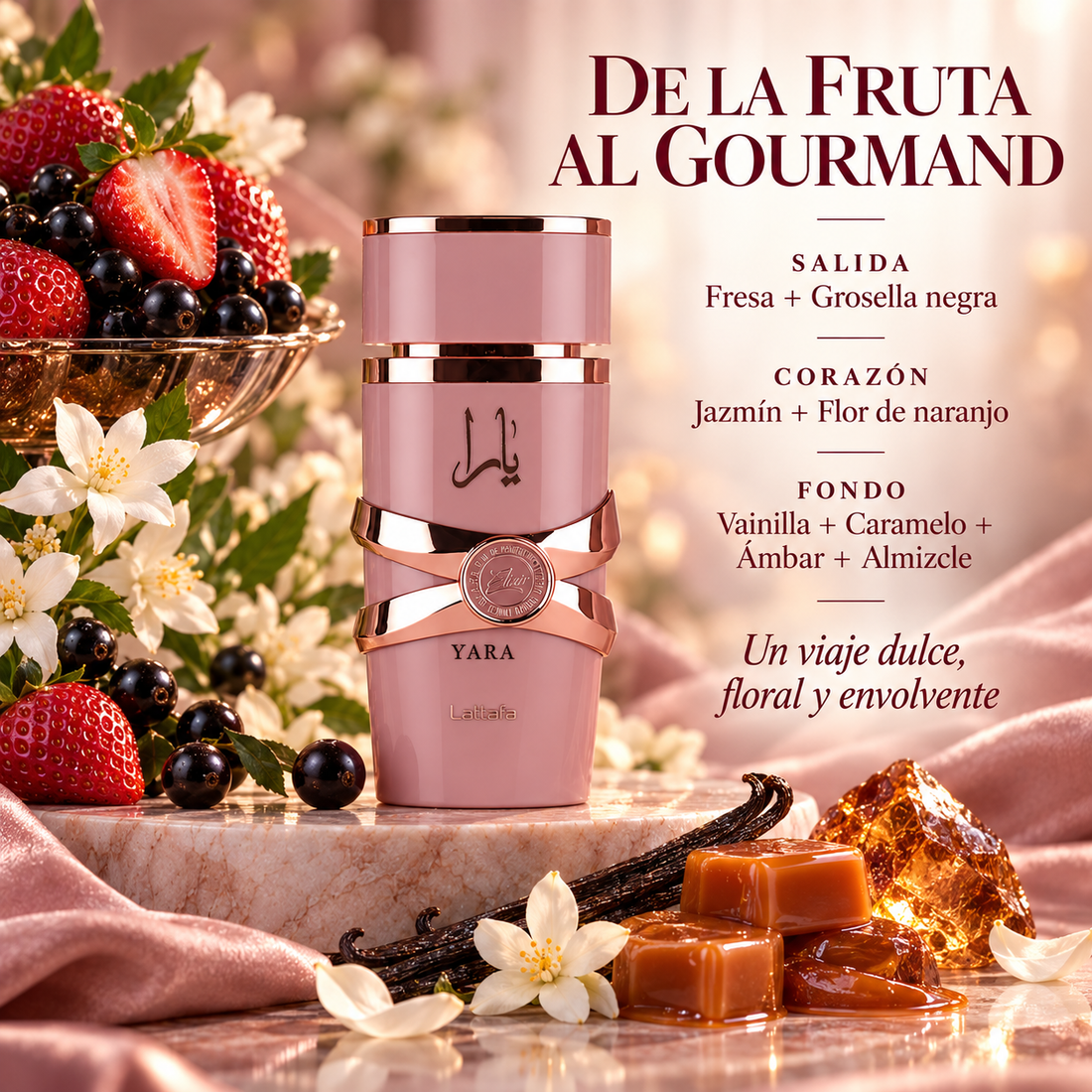 Lattafa – Perfume femenino dulce Yara Elixir Eau de Parfum 100 ml