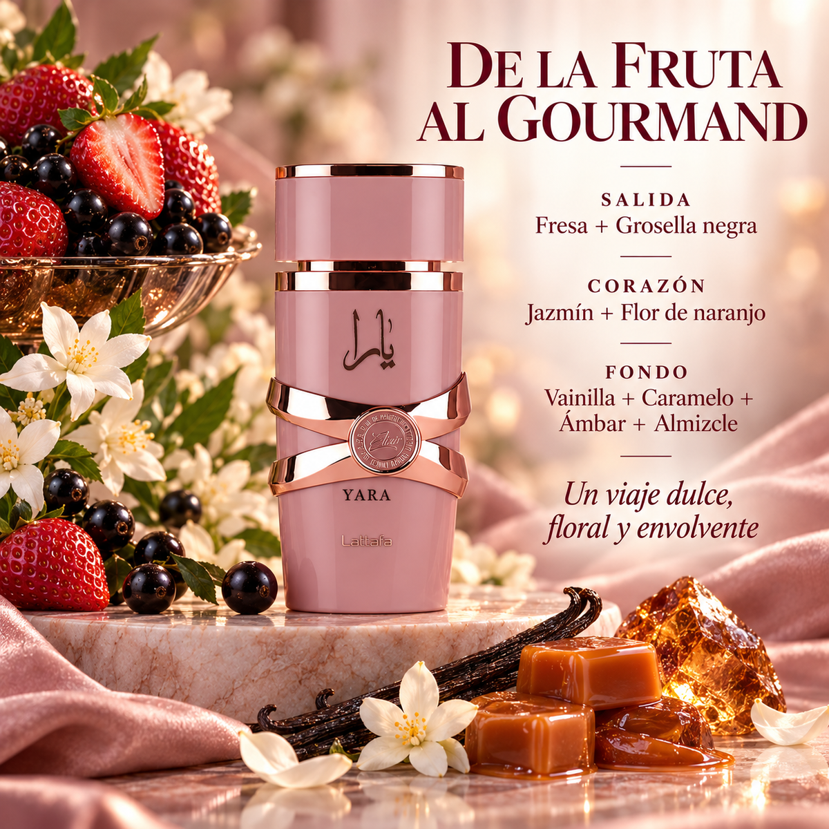 Lattafa – Perfume femenino dulce Yara Elixir Eau de Parfum 100 ml