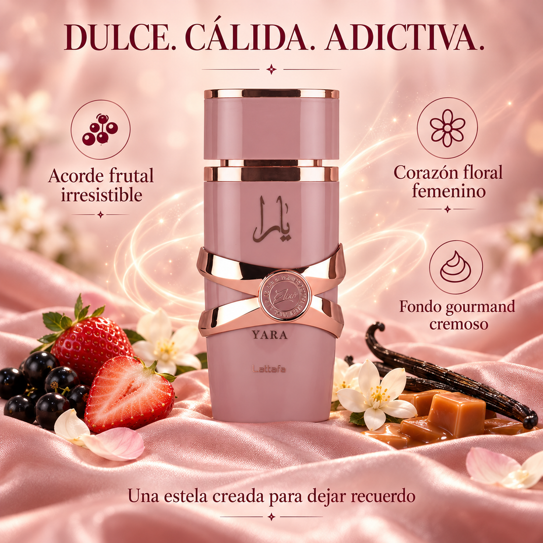 Lattafa – Perfume femenino dulce Yara Elixir Eau de Parfum 100 ml