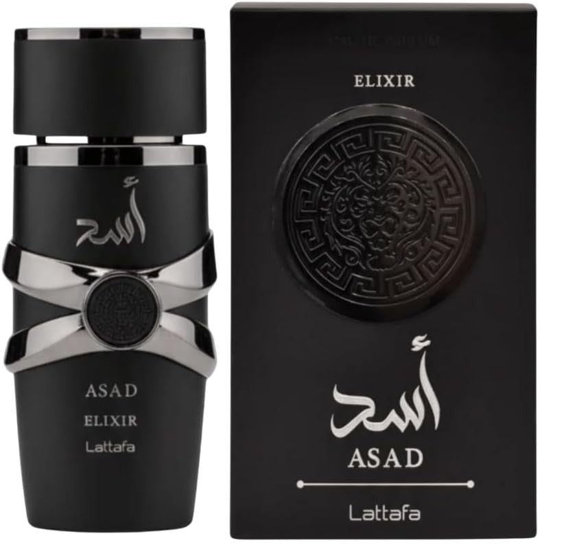 Lattafa – Perfume Árabe para Hombre Asad Elixir de Larga Duración 100 ml + Atomizador 5 ml