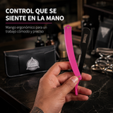 Blessed – Navaja de Carril Profesional para Perfilados con Mango Rosa o  Neón Negro y Amarillo , 1 Unidad con Estuche