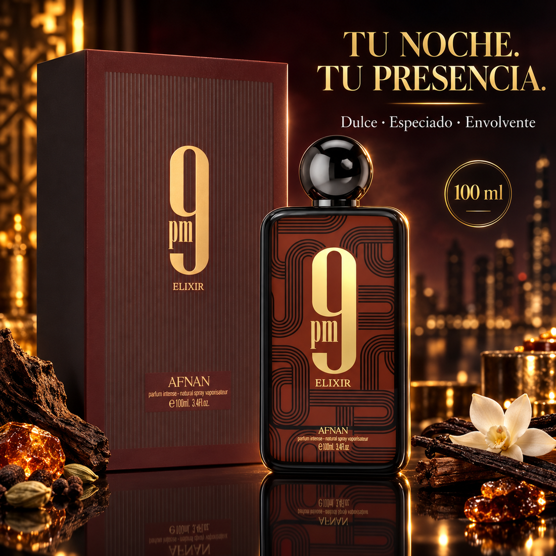 Afnan – Perfume Masculino Nocturno 9 PM Elixir 100ml