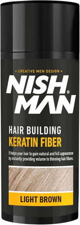 NISHMAN Hair Building Keratin Fiber - Marrón Claro 21g