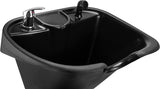DOMPEL Lavacabezas con Sillones CHAMP RECLINABLE Salón Peluquería Barberos - MADE IN BRAZIL - MODELO EXCLUSIVO (NEGRO/NEGRO)