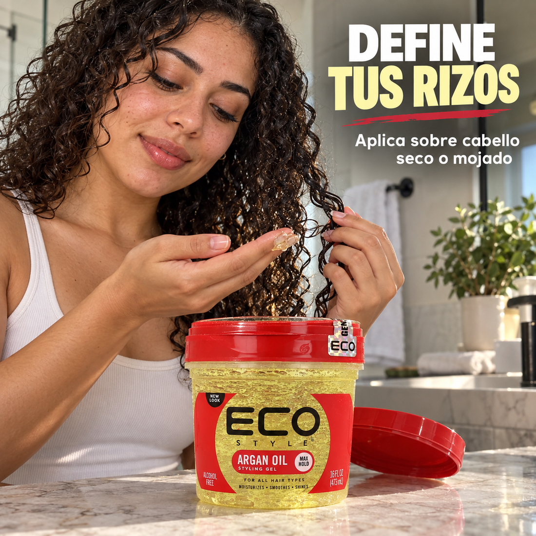 Eco Style – Gel fijador para cabello con argán 473 ml