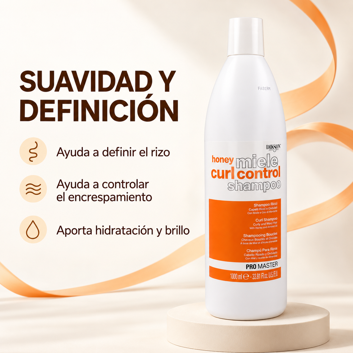 Dikson Promaster Curl Honey Shampoo for Curly Hair 1000ml
