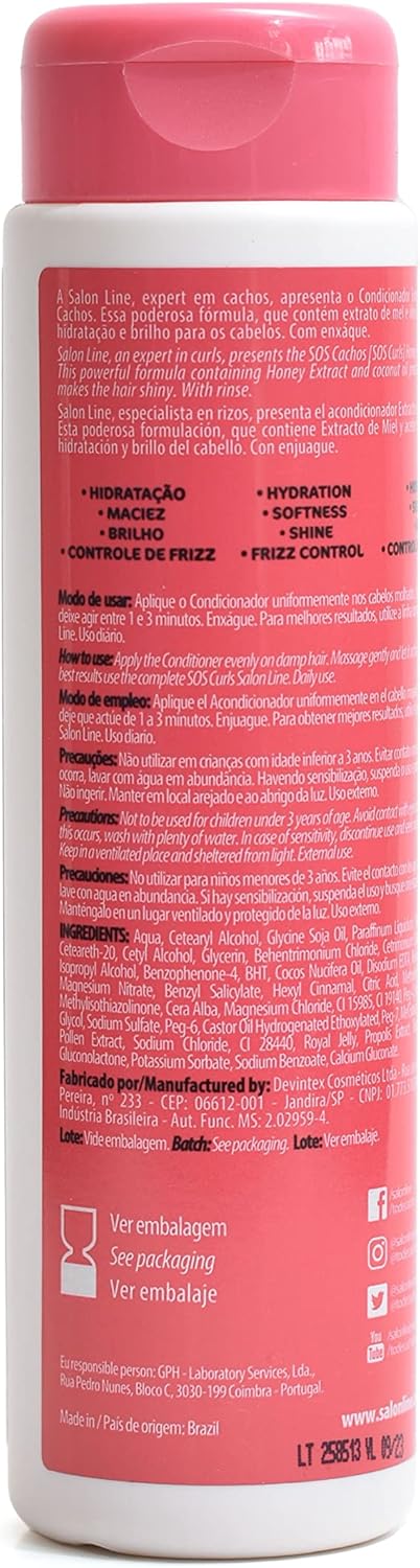 Salon Line Condicionador SOS Cachos Intensos Mel 300ml