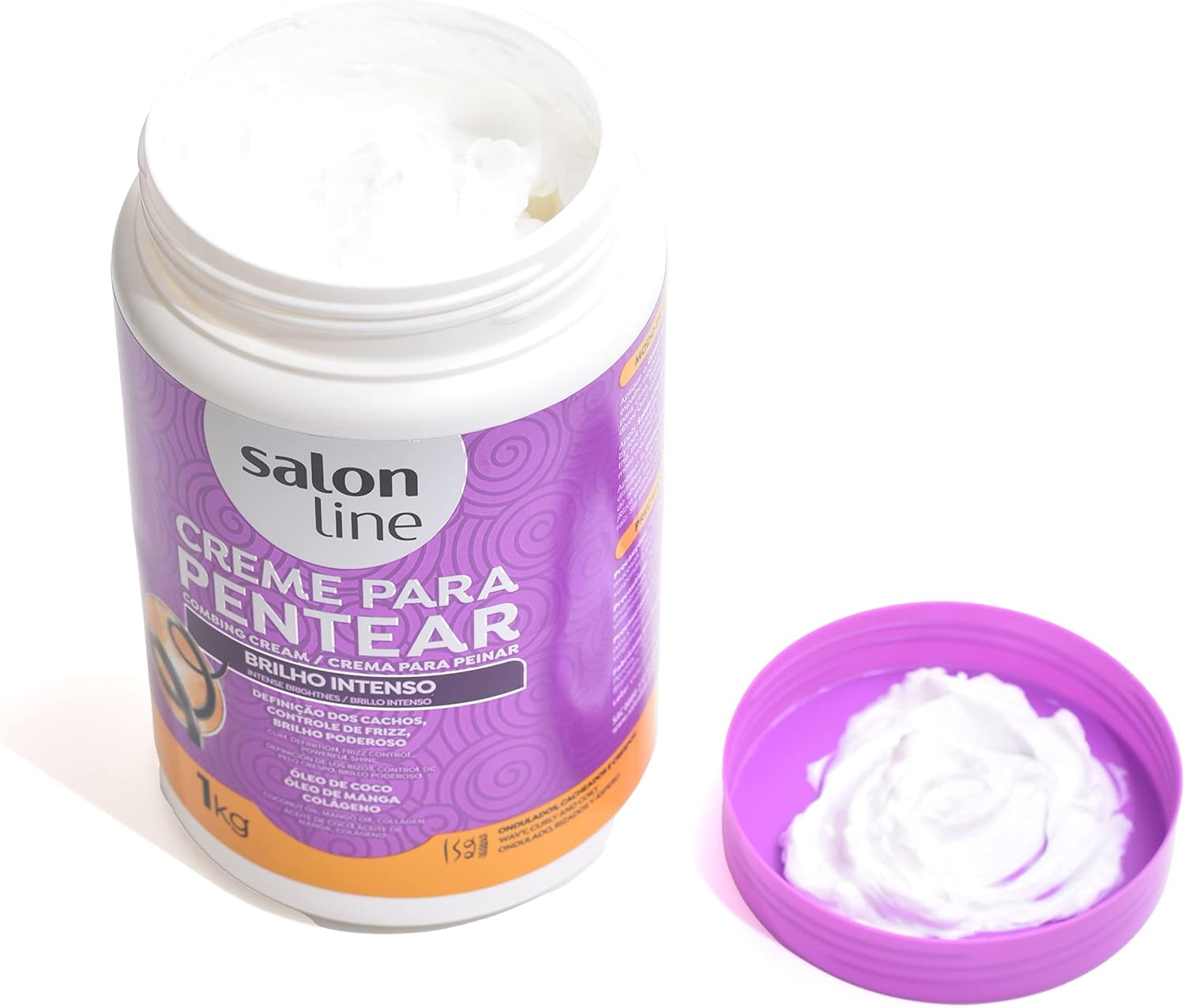 Salon Line - Crema de Peinar SOS Cachos - Brillo Intenso y Definición - Hidratación Profunda - Control del Frizz - Uso Diario, 1000 gr