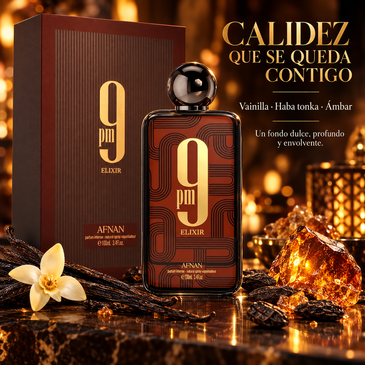 Afnan – Perfume Masculino Nocturno 9 PM Elixir 100ml