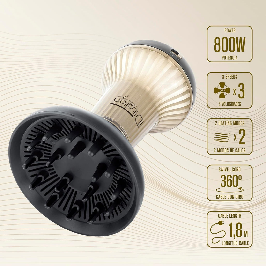 ITALIAN DESIGN - Secador Difusor Master Ion-Difuss