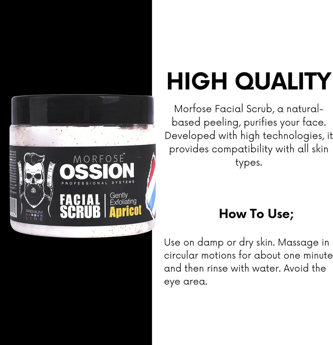 Morfose Ossion Facial Scrub Apricot - Exfoliante facial Morfose Ossion