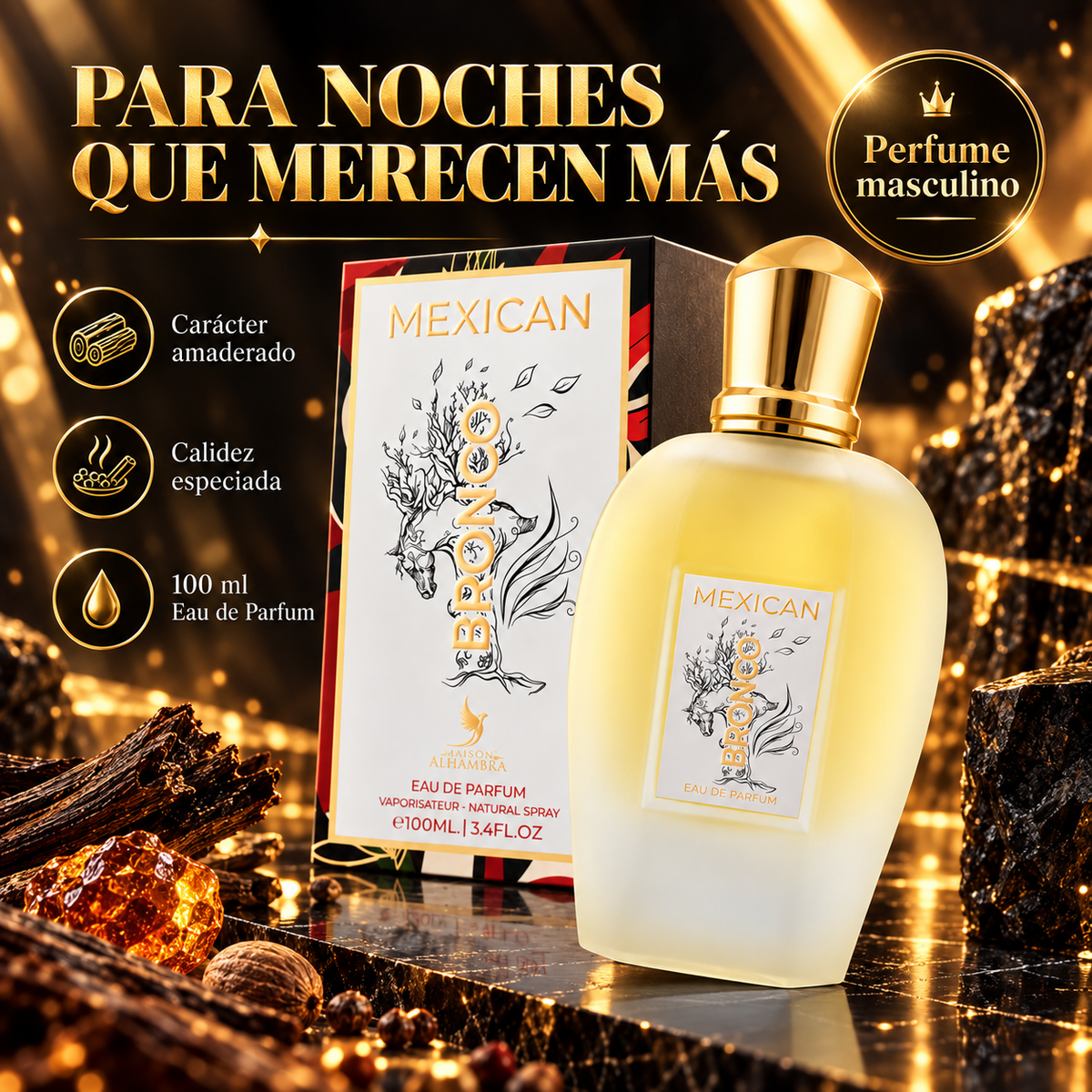 Volare – Mexican Bronco Perfume para Hombre Amaderado y Especiado 100 ml
