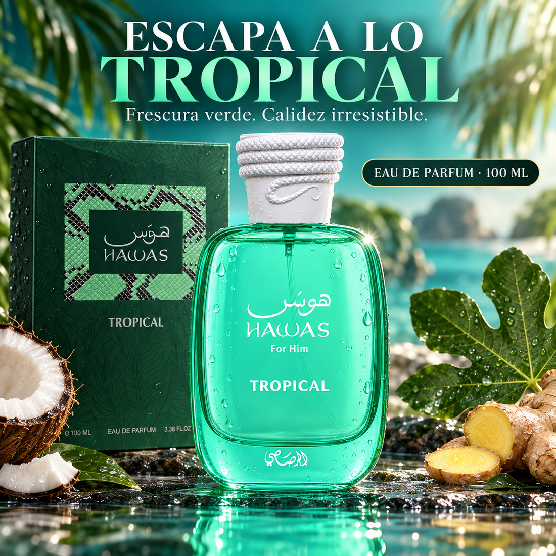 Rasasi – Perfume Fresco para Hombre Hawas Tropical EDP 100 ml