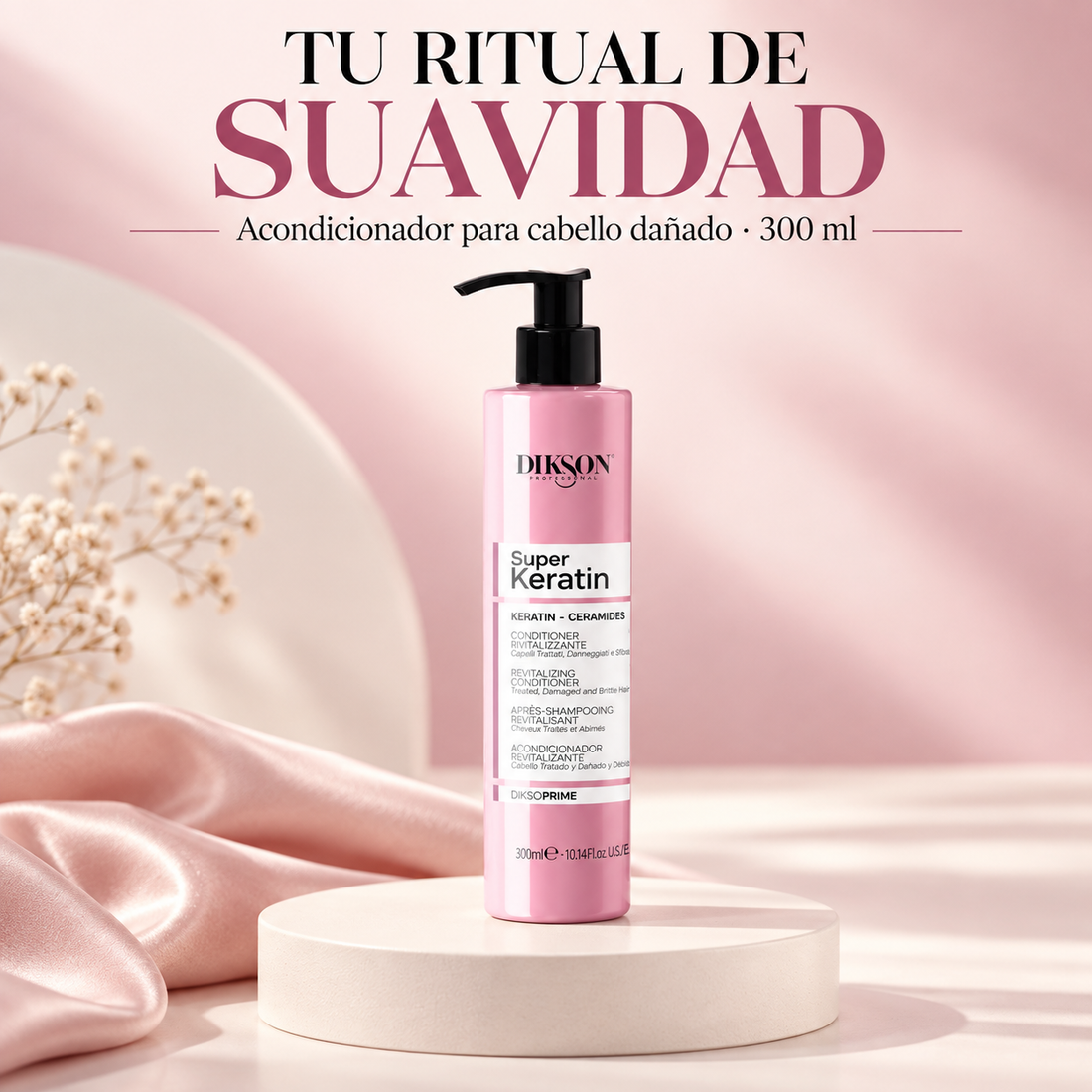 Dikson – Acondicionador para cabello dañado Diksoprime Super Keratin 300 ml