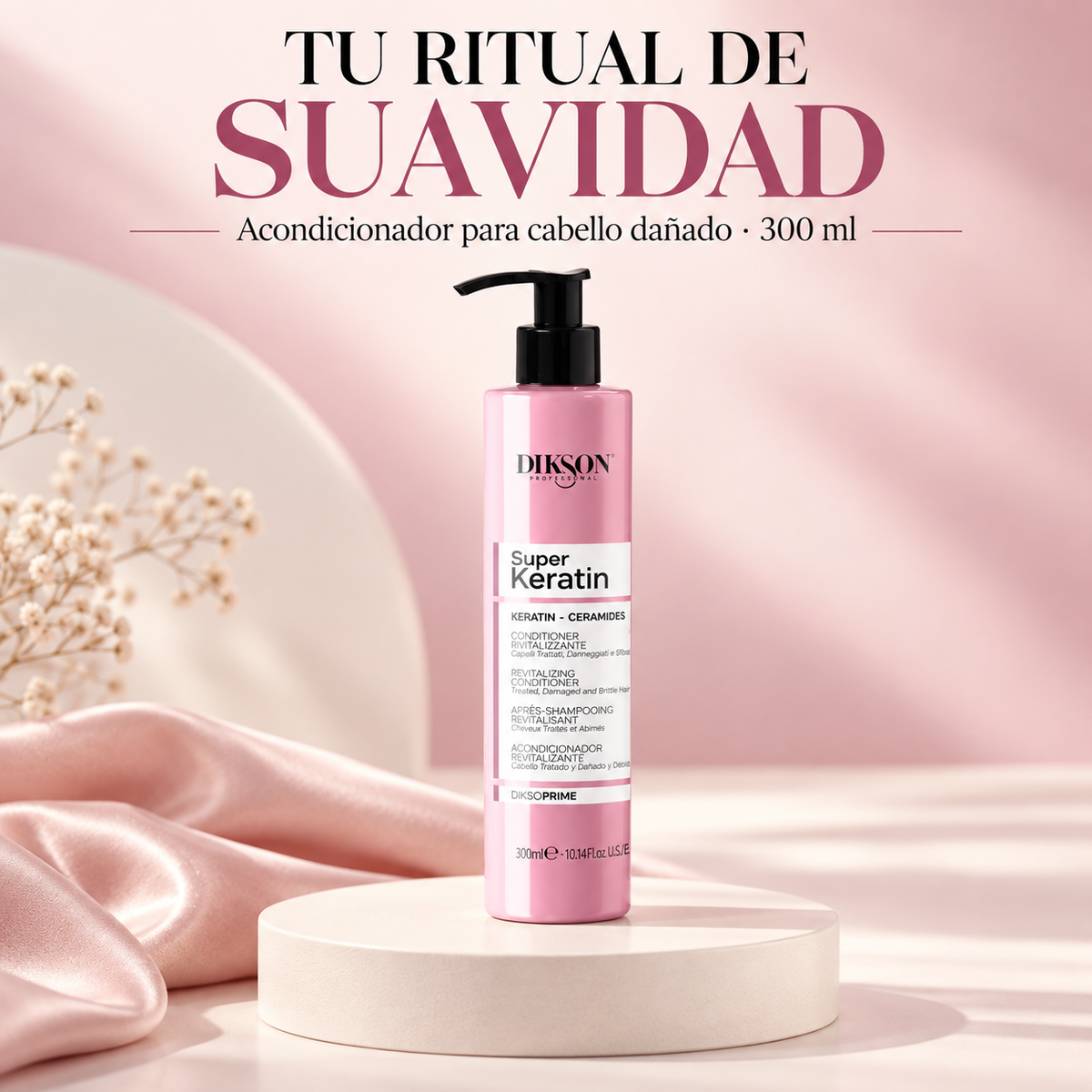 Dikson – Acondicionador para cabello dañado Diksoprime Super Keratin 300 ml