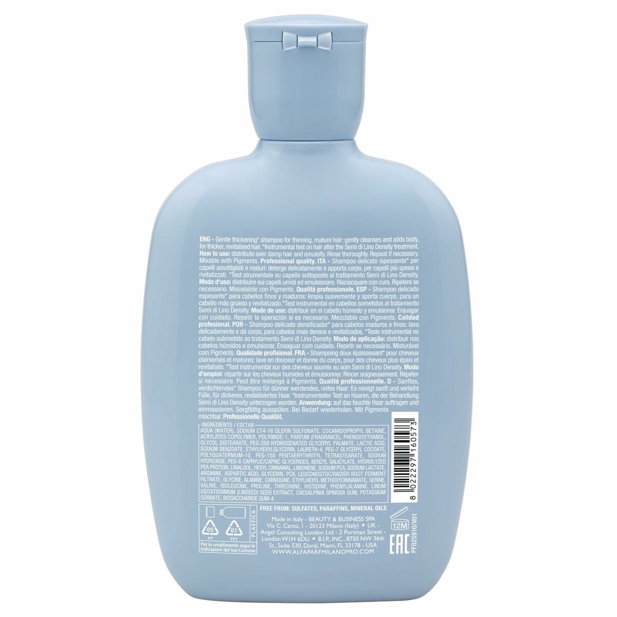 Alfaparf Milano Semi Di Lino Density Champú 250ml