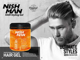 NISHMAN - HAIR GEL EXTRA KERATIIN COMPLEX 5 ULTRA HOLD GEL FIJADOR ULTRA FUERTE 750ml