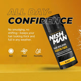 NISHMAN Hair Building Keratin Fiber - Negro 21g - Efecto Voluminoso Instantáneo para Cabello Fino - Potentes Fibras de Queratina para un Cabello de Apariencia Más Densa