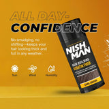 NISHMAN Hair Building Keratin Fiber - Marrón Oscuro 21g - Efecto Voluminoso Instantáneo para Cabello Fino - Potentes Fibras de Queratina para un Cabello de Apariencia Más Densa