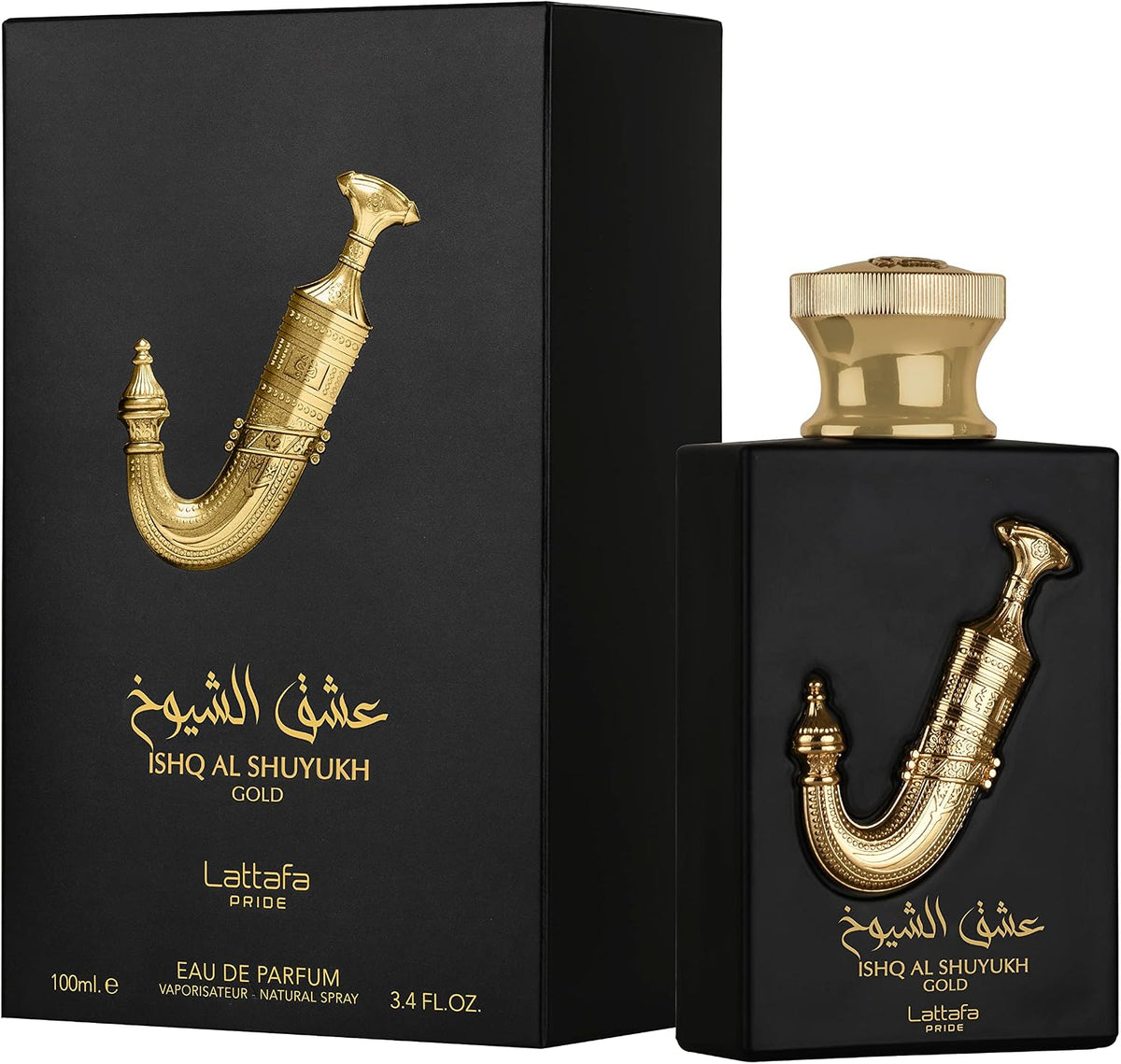 Lattafa Pride – Perfume oriental para hombre Ishq Al Shuyukh Gold 100 ml