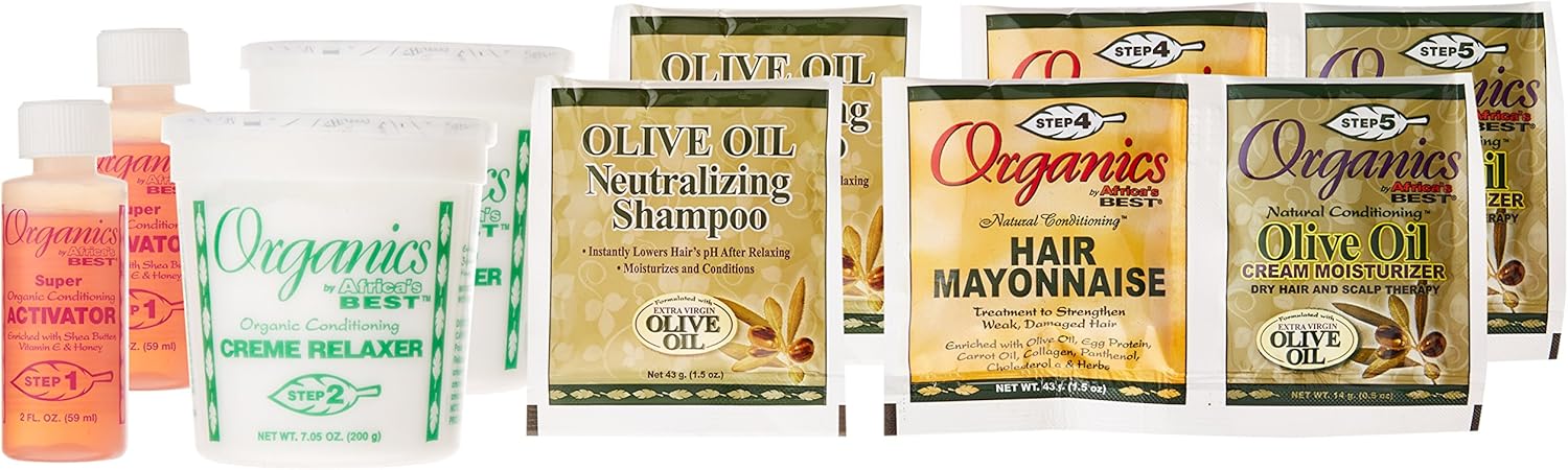 Africa's Best Orgánico Extra virgen Aceituna Petróleo Pelo Acondicionamiento Equipo
