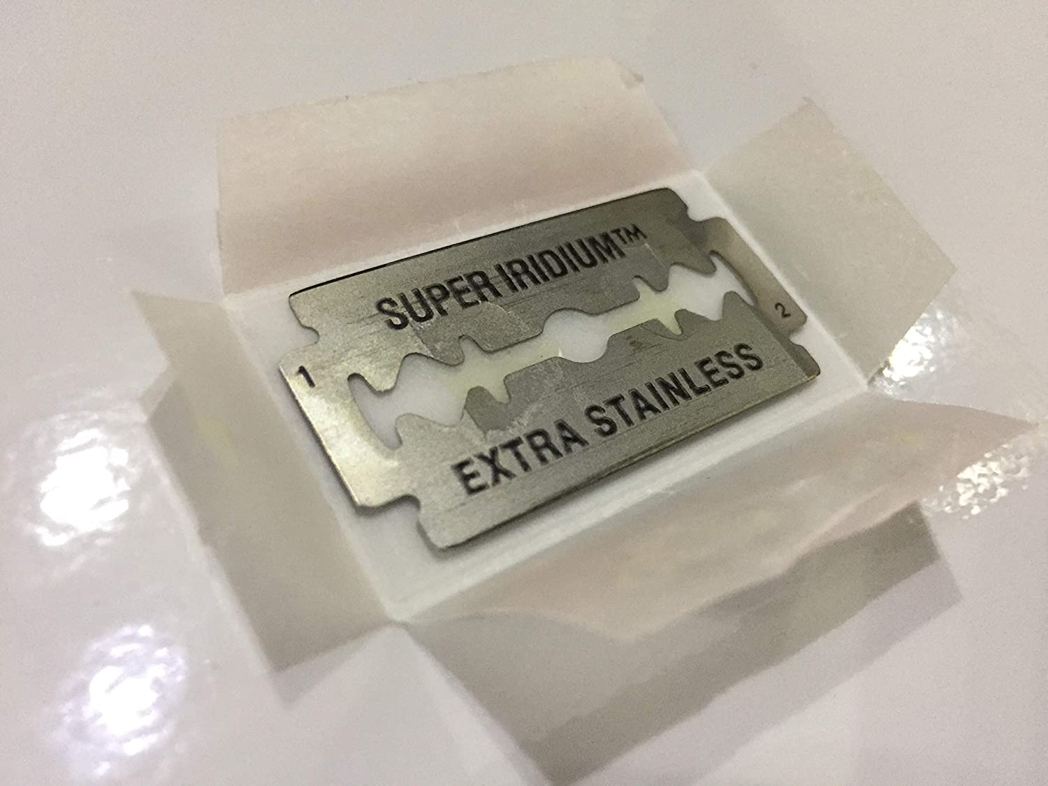 WIZAMET SUPER IRIDIUM Cuchillas de Afeitar de doble filo extra inoxidables de Gillette