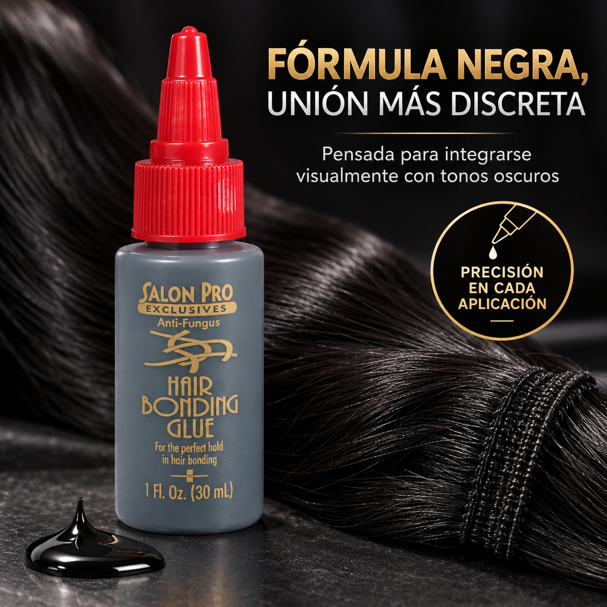 Salon Pro – Pegamento para extensiones de cabello de fijación fuerte 30 ml
