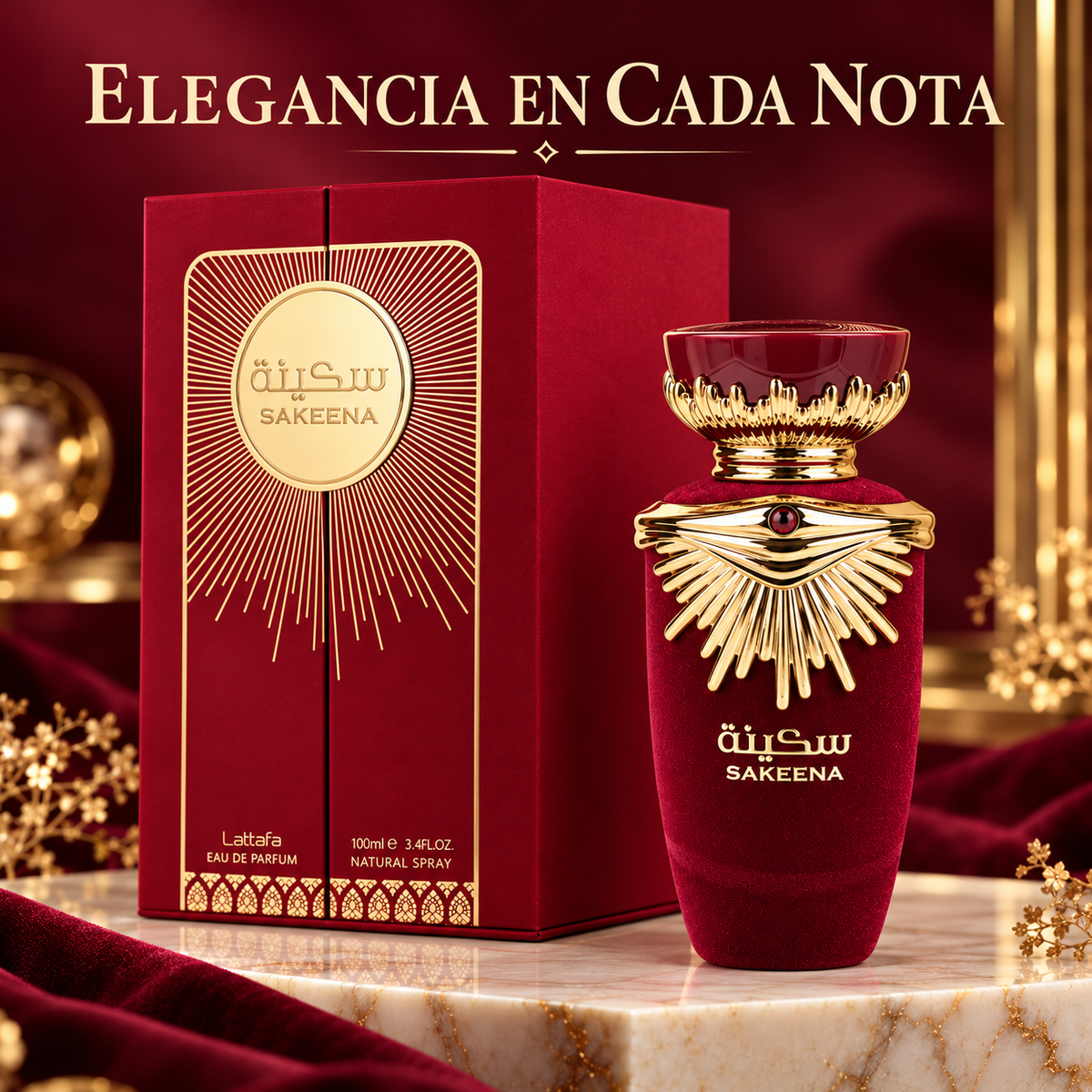 Lattafa – Sakeena Perfume Floral Afrutado Eau de Parfum 100 ml